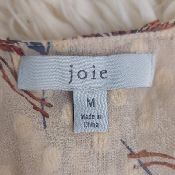 Joie "Eddison" Floral Ruffle Boho/Peasant Inspired Blouse - Picture 6 of 10